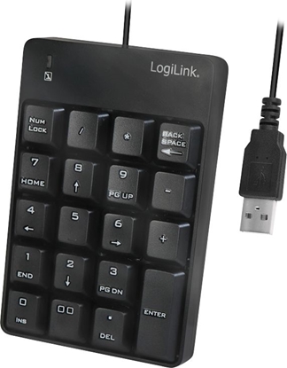Attēls no LogiLink Keypad mit USB-A Anschluss schwarz