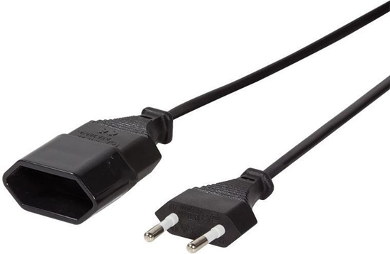Изображение Logilink Netzkabel Euro CEE7/16 Stecker zu Dose, 3m schwarz