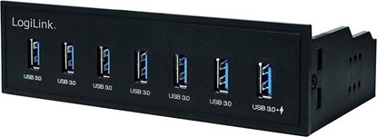 Picture of Logilink USB HUB 3.0, 7-Port, 5,25" intern + Schnelladeport