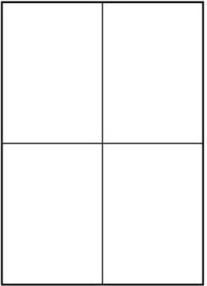 Изображение Logo Etykiety A4, matowe, biae, 4 etykiety, 140g/m2 (32237)