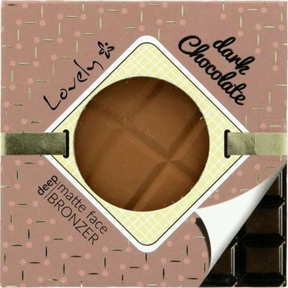 Attēls no Lovely Dark Chocolate Deep Matte Face Bronzer czekoladowy matowy puder brzujcy do twarzy i ciaa 9g