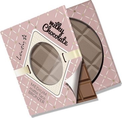 Attēls no Lovely Milky Chocolate Medium Matte Face Bronzer czekoladowy matowy puder brzujcy do twarzy i ciaa 9g