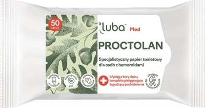 Attēls no Luba LUBA_Med Protectolan specjalistyczny papier toaletowy dla osób z hemoroidami 50szt