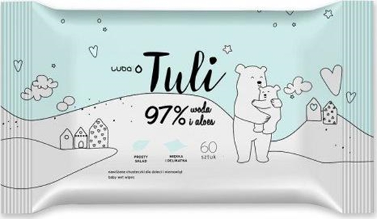 Изображение Luba Tuli Chusteczki dla dzieci nawilane z Wod i Aloesem 60 szt.