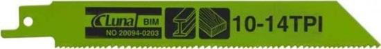 Picture of Luna Brzeszczoty szablaste bimetalowe, do drewna i metalu 200x19x0,9 z 10/14 (5 szt.)