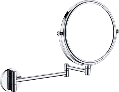 Attēls no Lusterko kosmetyczne Deante ROUND LUSTERKO KOSMETYCZNE NA RAMIENIU, 2-STR, POWIKSZENIE X3, CHROM