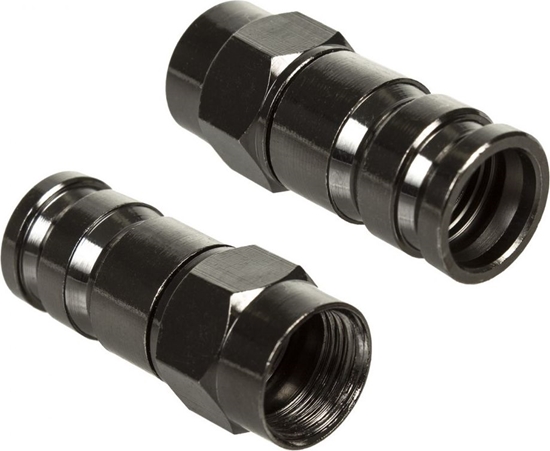 Изображение Maclean Wtyk F Kompresyjny RG-6 profesjonalny czarny nikiel Maclean MCTV-916