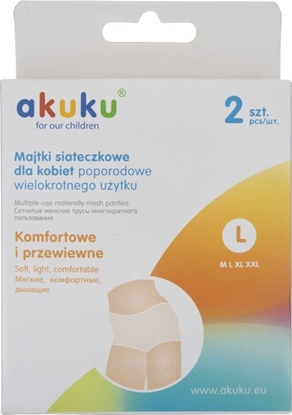 Picture of Majtki poporodowe Akuku Akuku Majtki siateczkowe dla kobiet poporodowe L - 2 sztuki
