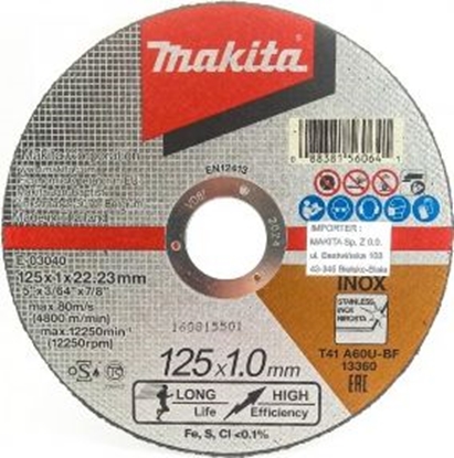 Attēls no Makita Makita tarcza tnca extra cienka 125x22,2mm (E-03040)