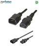 Picture of Manhattan Stromkabel C13 auf C14 1m schwarzm schwarz