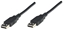 Attēls no Manhattan USB-A to USB-A Cable, 1.8m, Male to Male, Black, 480 Mbps (USB 2.0), Equivalent to USB2AA2M (except 20cm shorter), Hi-Speed USB, Lifetime Warranty, Polybag