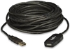 Изображение Manhattan USB-A to USB-A Extension Cable, 20m, Male to Female, Active, 480 Mbps (USB 2.0), Daisy-Chainable, Built In Repeater, Equivalent to Startech USB2AAEXT20M, Hi-Speed USB, Black, Three Year Warranty, Boxed