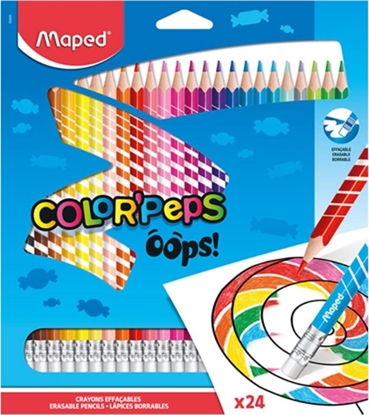 Attēls no Maped Kredki Colorpeps Oops trójktne z gumk 24 kol