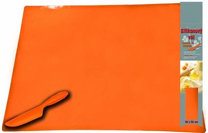 Picture of Mata silikonowa 60 x 50cm pomarańczowa z silikonowym nożem