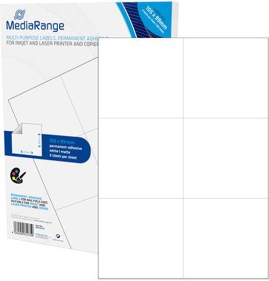 Picture of MediaRange Etykiety biae 105x99mm 300 sztuk (MRINK144)