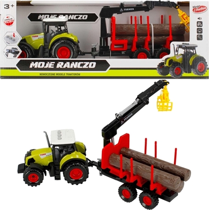 Изображение Mega Creative Moje ranczo Traktor z przyczep 34 cm ze wiatem i dwikami