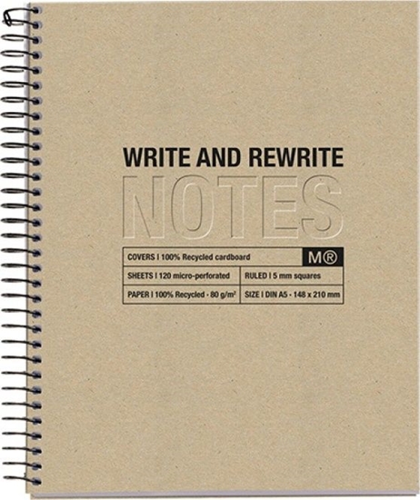 Picture of MIQUELRIUS Koozeszyt MIQUELRIUS Just Black Craft Recycled, A5, 120 kart., 80g, beowy