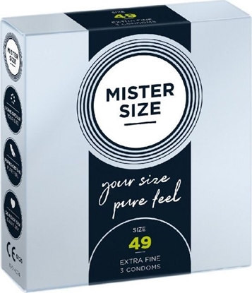 Изображение Mister Size Mister Size Condoms prezerwatywy dopasowane do rozmiaru 49mm 3szt.