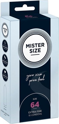 Attēls no Mister Size Mister Size Condoms prezerwatywy dopasowane do rozmiaru 64mm 10szt.