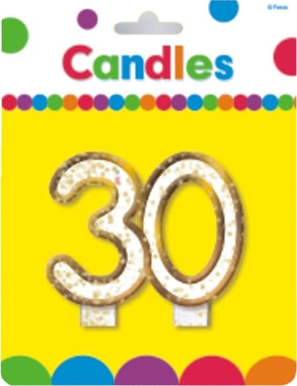 Picture of MK wieczka na 30-tke z brokatem i zot obwódk - 1 szt. uniwersalny