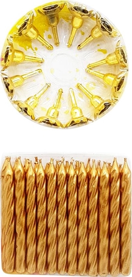 Picture of MK wieczki urodzinowe zote - 24 szt. uniwersalny