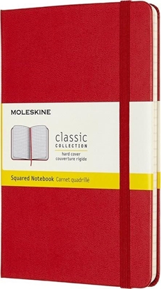 Attēls no Moleskine Notes Classic 11,5x18 tw. kratka szkarłatna czerwień