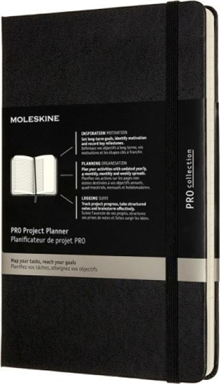 Изображение Moleskine Notes MOLESKINE PRO Project Planner L (13x21 cm) twarda oprawa, czarny
