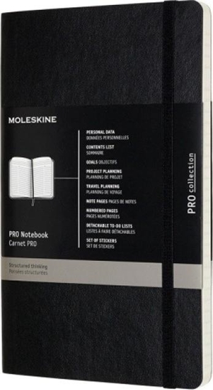 Изображение Moleskine Notes MOLESKINE PROFESSIONAL L (13x21 cm), mikka oprawa, 192 strony, czarny