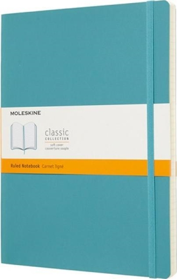 Picture of Moleskine Notes MOLESKINE XL (19x25 cm) w linie, mikka oprawa, reef blue, 192 strony, niebieski