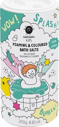 Изображение Nailmatic Nailmatic Kids Foaming & Coloured Bath Salts pieniąca się sól do kąpieli dla dzieci Lagoon 250g