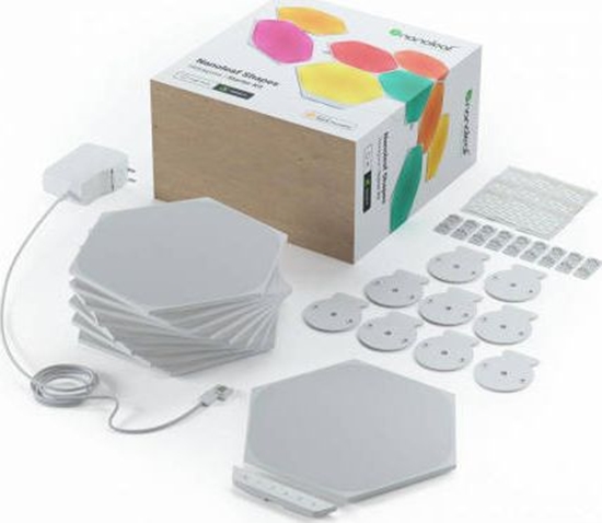 Picture of Nanoleaf Zestaw 9 paneli wietlnych Nanoleaf Hexagons Starter Kit - panele wietlne (9 paneli, 1 kontroler)