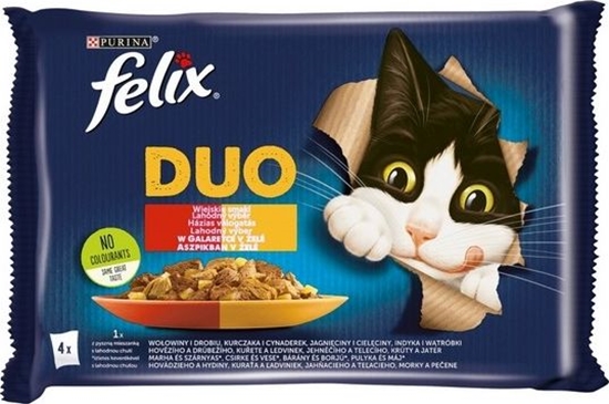 Изображение Nestle FELIX sasz.4x85g DUO WIEJSKIE SMAKI w galaretce /12