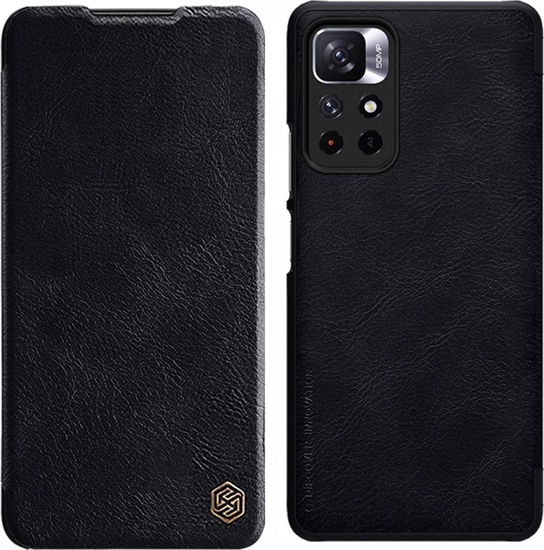 Picture of Nillkin Nillkin Qin Case etui do Xiaomi Poco M4 Pro 5G osona na aparat kabura pokrowiec obudowa z klapk czarny
