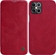 Изображение Nillkin Qin skórzana kabura etui iPhone 12 Pro Max czerwony uniwersalny