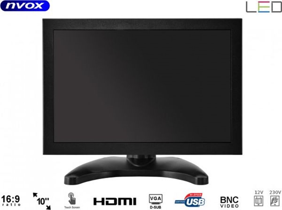 Picture of Nvox Monitor dotykowy ips open frame led 10cali vga hdmi usb av 12v 230v
