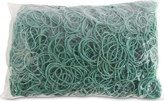 Изображение Office Products Gumki Recepturki Office Products, rednica 40Mm, 1,5X1,5Mm, 60% Kauczuku, 1000G, Zgrzewka, Zielone