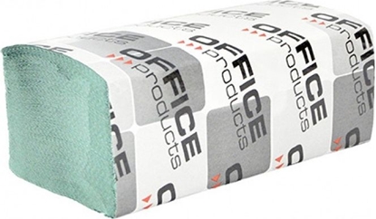 Изображение Office Products Ręczniki składane ZZ makulaturowe ekonomiczne OFFICE PRODUCTS, 1-warstwowe, 4000 listków, 20szt., zielone