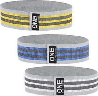 Attēls no One Fitness Hip Band HB001 Set róne poziomy oporu w zestawie wielokolorowy 3 szt.