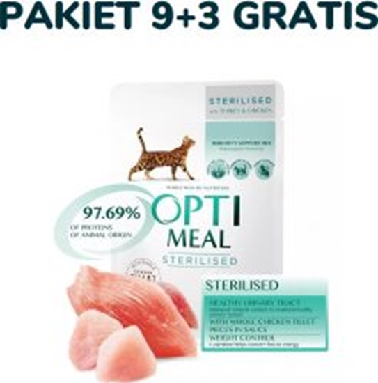 Изображение Optimeal Optimeal Kot Saszetka 85g Adult Indyk+kura Sterilised