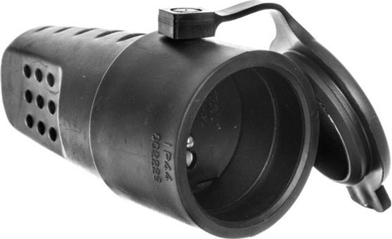 Picture of Orno Gniazdo przenone gumowe proste 3P 16A 250V czarne IP44 OR-AE-1314