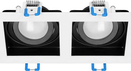 Picture of Orno YOP 2 ramka dekoracyjna oprawy punktowej, MR16/GU10 max 2x50W, regulowana biaa+czarna OR-OD-6167/W-B