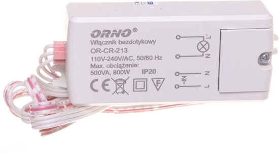 Изображение Orno Wcznik bezdotykowy 5A 800W 110-240V AC (OR-CR-213)
