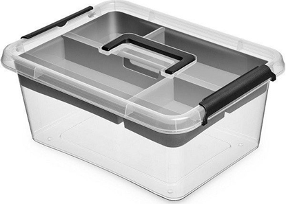 Attēls no ORPLAST Pojemnik z Pokrywk i 4 Przegródkami Organizer z Uchwytem SimpleStore 12,5 L