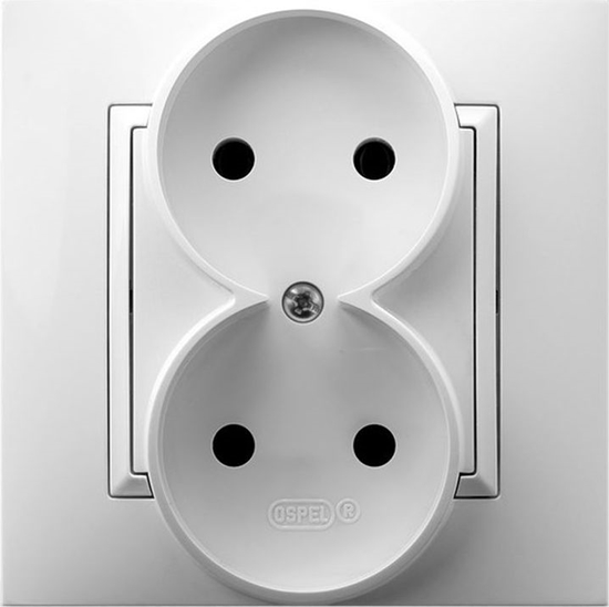 Picture of Ospel ARIA Gniazdo podwójne biay GP-2U/00