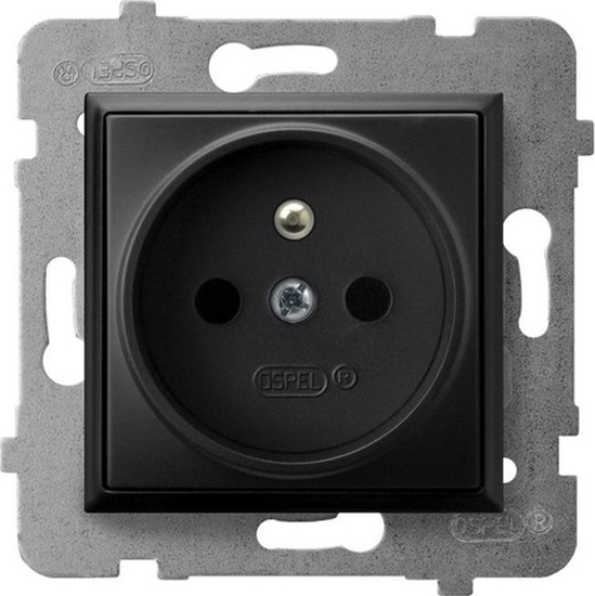 Picture of Ospel ARIA Gniazdo pojedyncze z/u czarny metalik GP-1UZ/m/33