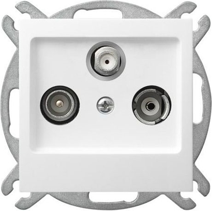 Attēls no Ospel Gniazdo antenowe AS RTV-SAT przelotowe biae (GPA-GSP/m/00)