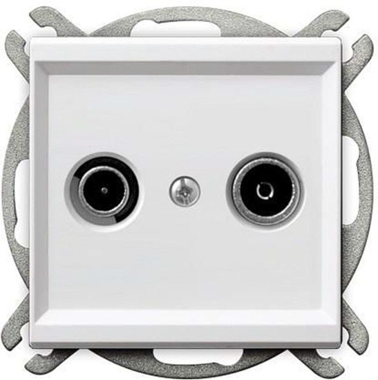 Picture of Ospel Gniazdo antenowe Sonata RTV kocowe biae (GPA-RK/m/00)