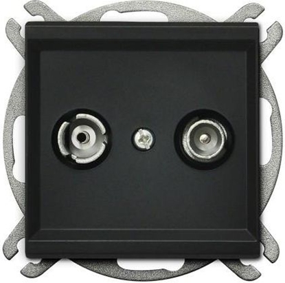 Picture of Ospel Gniazdo antenowe Sonata RTV kocowe czarny metalik (GPA-RK/m/33)