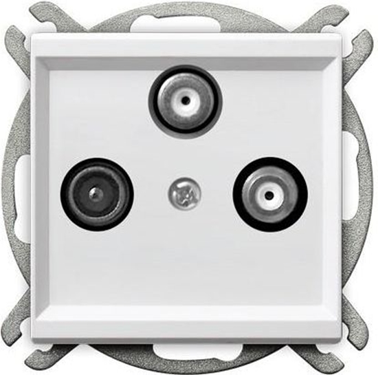 Picture of Ospel Gniazdo antenowe Sonata RTV-SAT przelotowe biae (GPA-RSP/m/00)