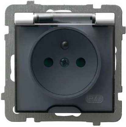 Picture of Ospel Gniazdo bryzgoszczelne z uziemieniem IP-44 z przesonami torów prdowych biae wieczko przezroczyste (GPH-1GZP/m/00/d)